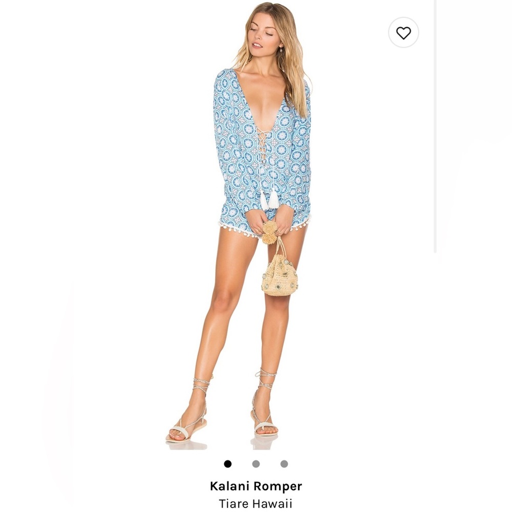 Like new Tiare Hawaii Blue Romper Size S/M